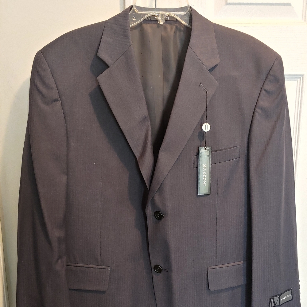 Mazzoni Men's Modern Stripes 2 button Blazer